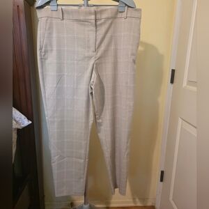H&M Beige Plaid Ankle Pants Size 18